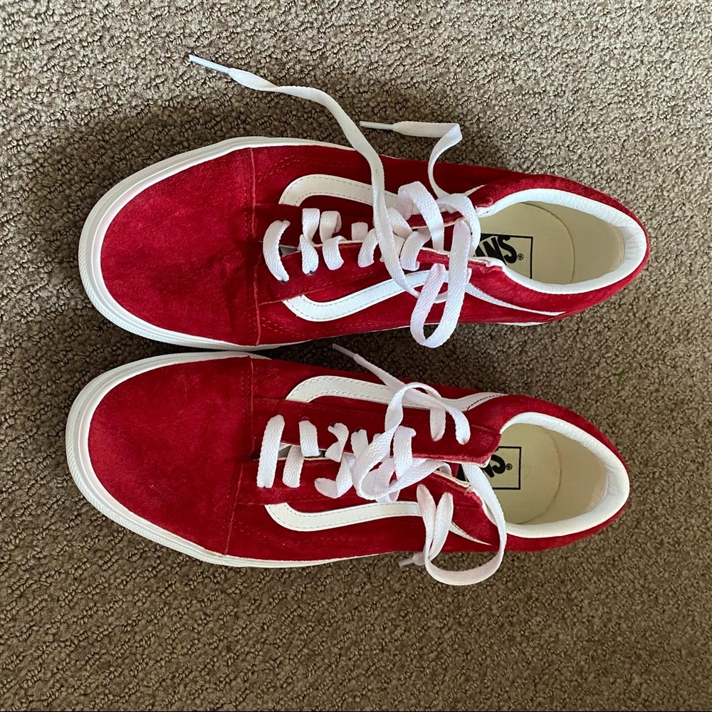 Red tie up vans